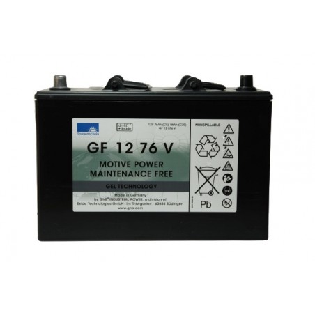 BATTERIE GEL 12 VOLTS 76AH-C5 SONNENSCHEIN  DIMENSIONS LG 330MM X LARG 171MM X HT 236MM